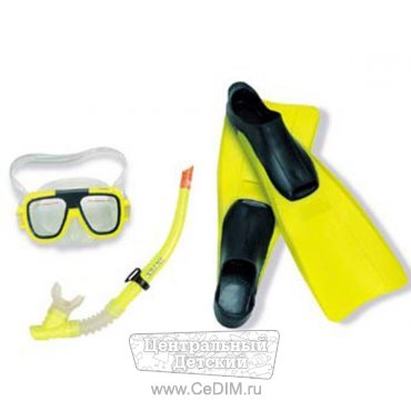 Набор маска для плаванья с трубкой и ластами Aviator Sports Set  Intex 