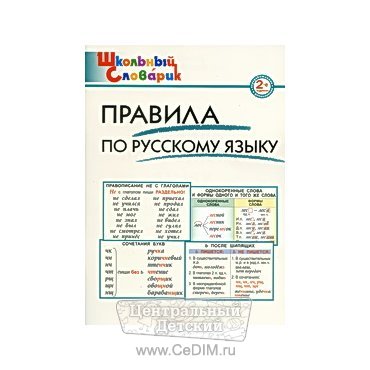 Правила по русскому языку 1 - 4 класс  Вако 