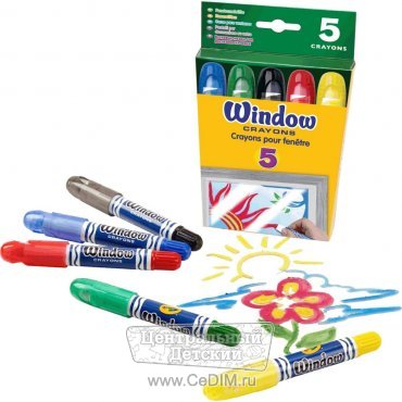 Восковые мелки для рисования на окнах  Crayola 