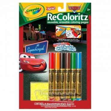 Многоразовая раскраска Recoloritz Тачки  Crayola 