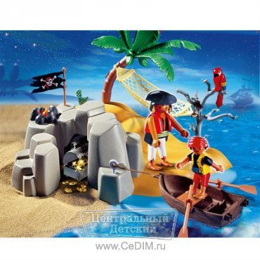 Пиратский остров с тайником для сокровищ  Playmobil 
