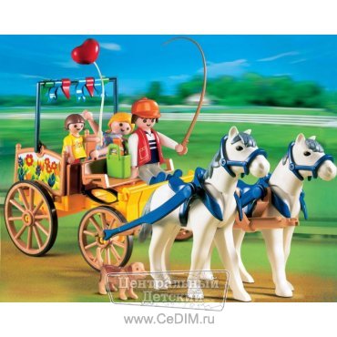 Катание в конной повозке  Playmobil 