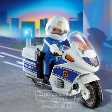 Полицейский на мотоцикле  Playmobil 