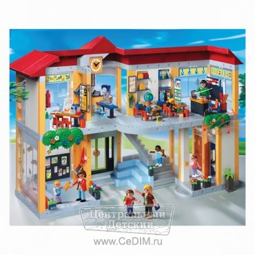 Здание школы с мебелью  Playmobil 
