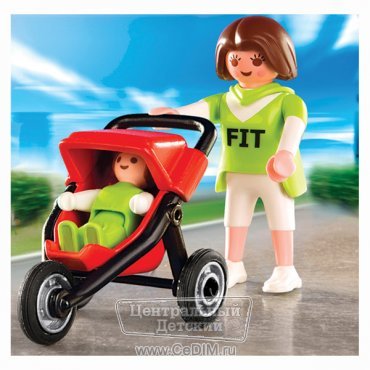Мама с прогулочной коляской  Playmobil 