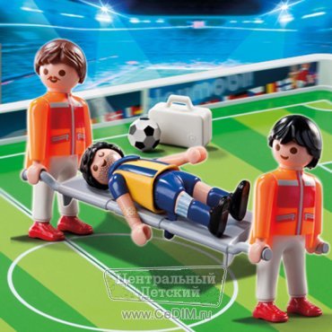 Спортивные врачи и носилки с игроком  Playmobil 