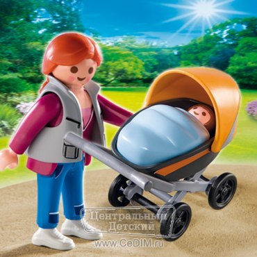 Мама с коляской  Playmobil 