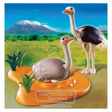Семья страусов с гнёздами  Playmobil 