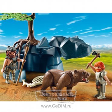 Медведь и пещерный человек  Playmobil 