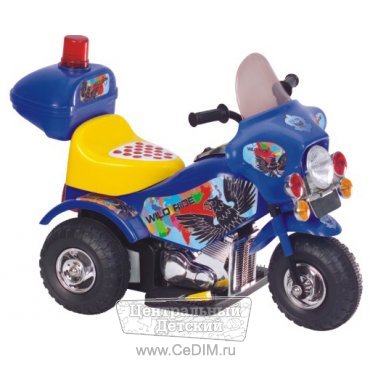 Детский Электро мотоцикл МИНИ BLUE синий  Glory 
