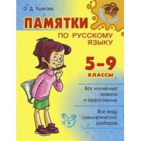 Памятки по русскому языку 5 - 9 класс Литера Русский язык 